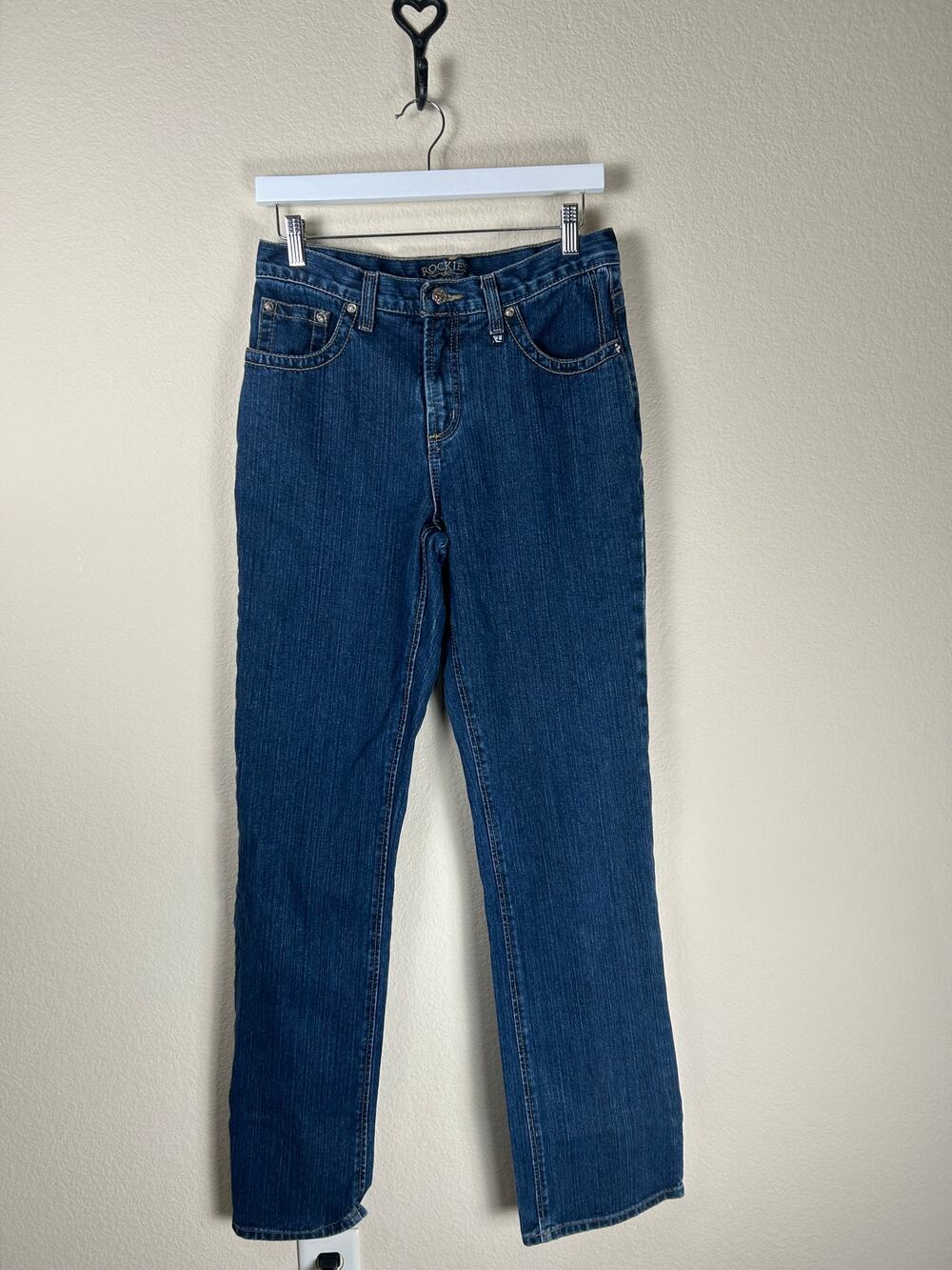 Vintage Rockies Jeans Women's Size 8 Long Dark Wash Denim Western Cowgirl
